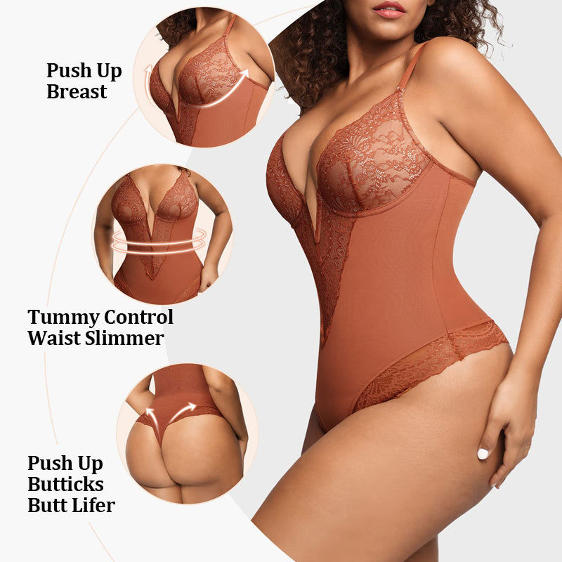 LauraCollection® LACE DEEP-V NECK BODYSUITS [BUY 1 GET 1 FREE]