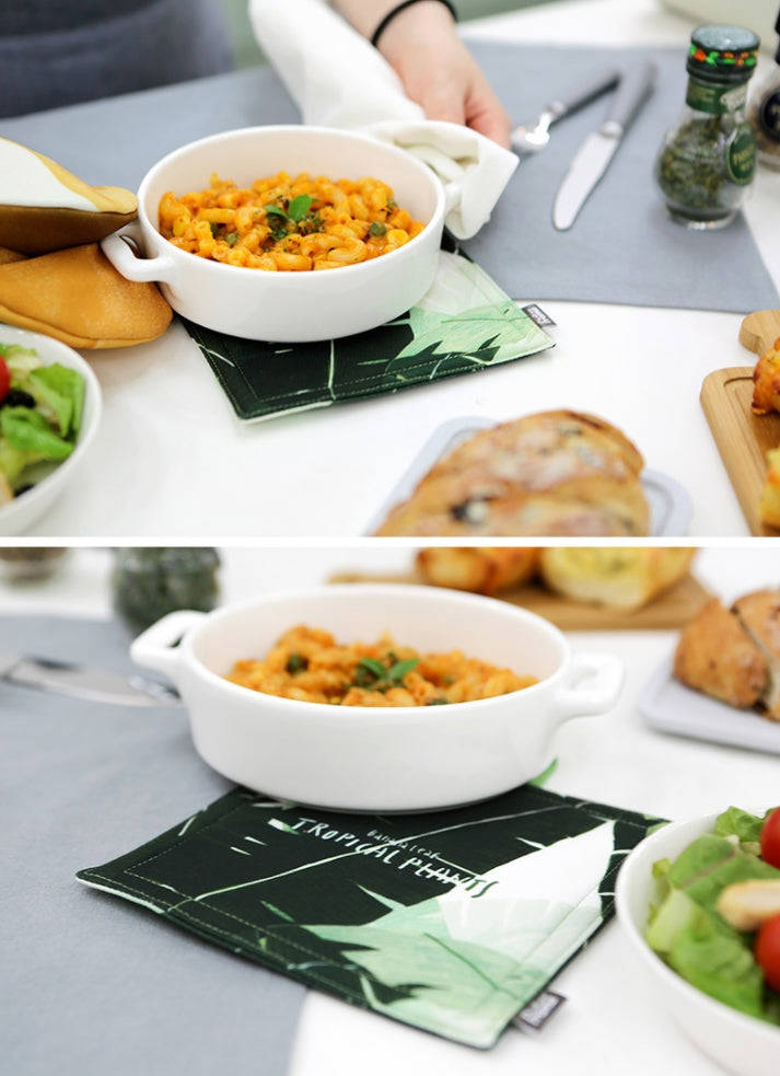 All New Frame TROPICAL PLANTS Kitchen Trivets Mats - Stylish Hot Pot Stand & Housewarming Gift