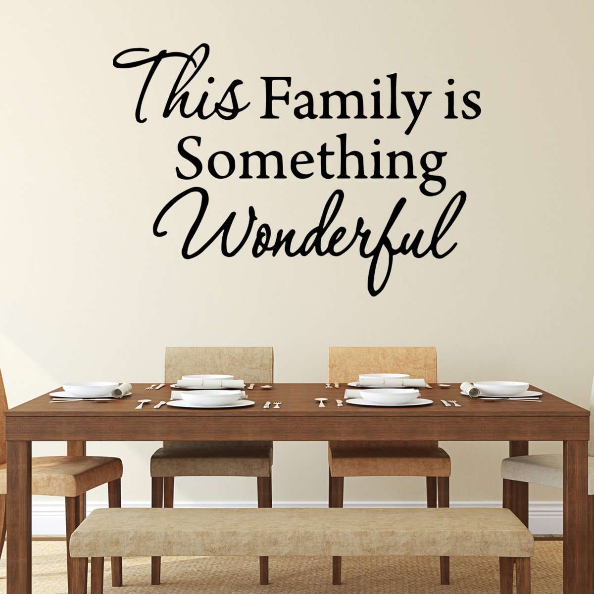 This Family is Something Wonderful Vinyl Wall Art Decal