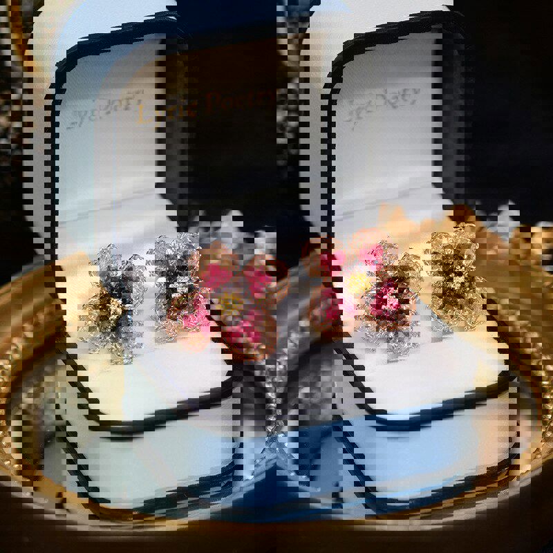 Korea Design Jewelry Handmade Crystal Beads Flower Earrings for Women