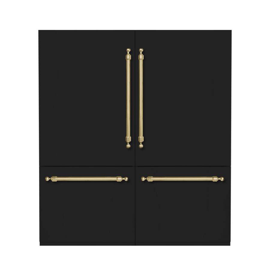 Hallman 72 Built-in Refrigerator with Interior Filtered Water Dispenser, Bottom Mount Freezer, and Automatic Ice Maker