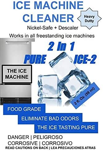 Freestanding Ice Maker Machine Cleaner (2 fl. oz / 59 ml) - Compatible with U-line, Ice-O-Matic, Jenn Air & More