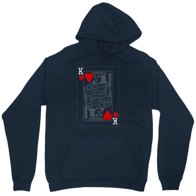 King of Hearts Playing Card Unisex Hoodie - Unique MDK ART Design