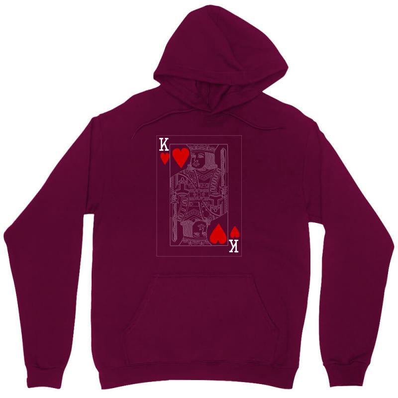 King of Hearts Playing Card Unisex Hoodie - Unique MDK ART Design