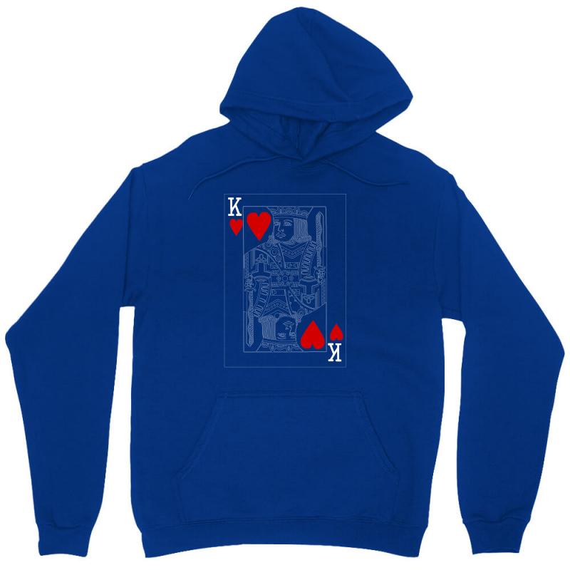 King of Hearts Playing Card Unisex Hoodie - Unique MDK ART Design
