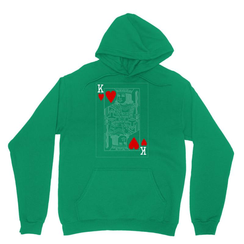 King of Hearts Playing Card Unisex Hoodie - Unique MDK ART Design
