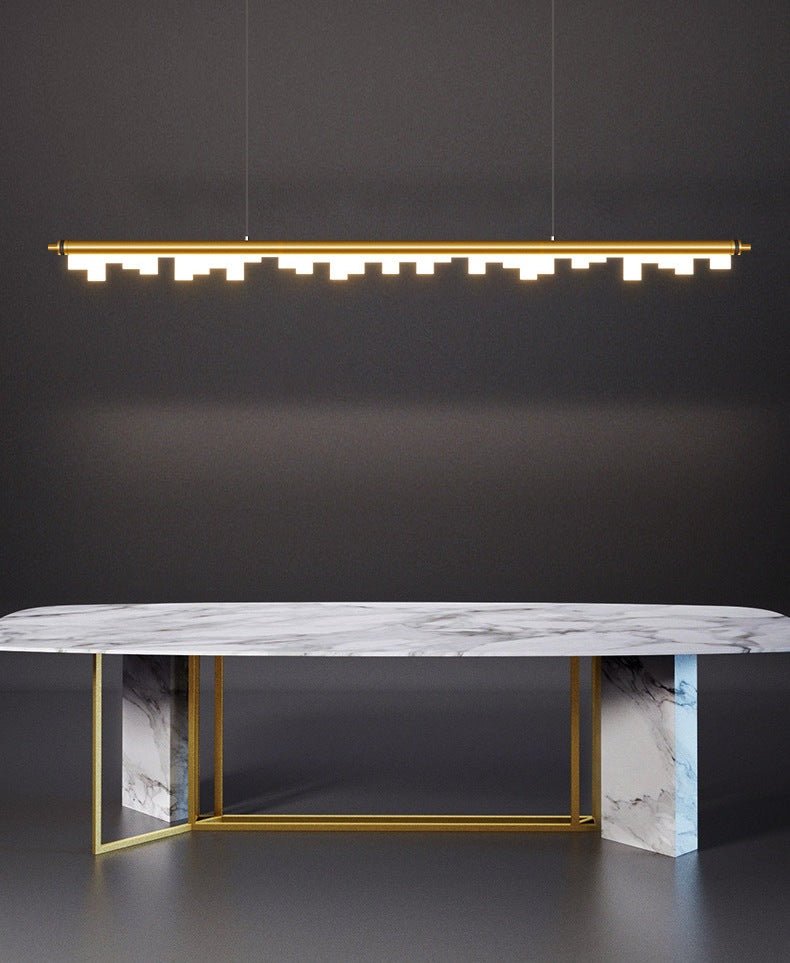 MIRODEMI® Nordic Long Bar LED Pendant Light - Modern Aluminum Acrylic Kitchen Lighting
