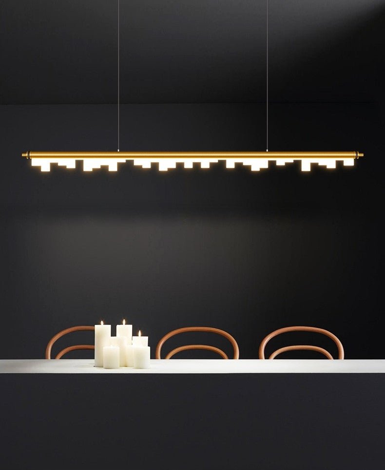 MIRODEMI® Nordic Long Bar LED Pendant Light - Modern Aluminum Acrylic Kitchen Lighting