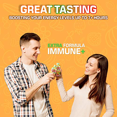 (12 Pack) VitaminEnergy™ Extra Immune+ Energy Shots, 7+ Hours Lasting Citrus Energy Drink with Vitamins & Antioxidants