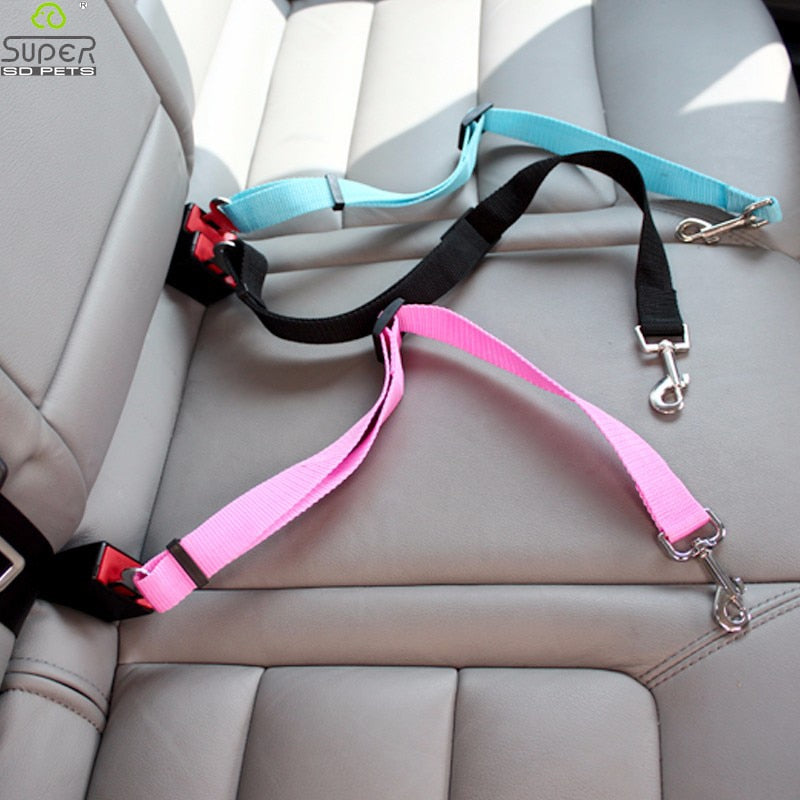 Adjustable Pet Dog Cat Car Seat Belt Harness Leash for Small Medium Travel