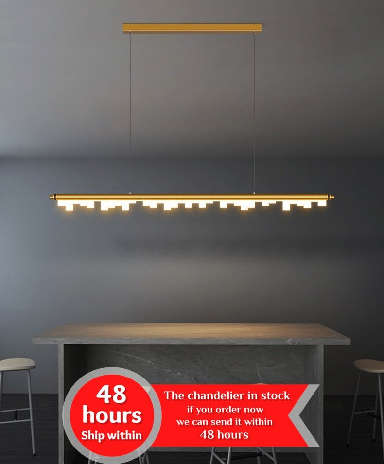 MIRODEMI® Nordic Long Bar LED Pendant Light - Modern Aluminum Acrylic Kitchen Lighting