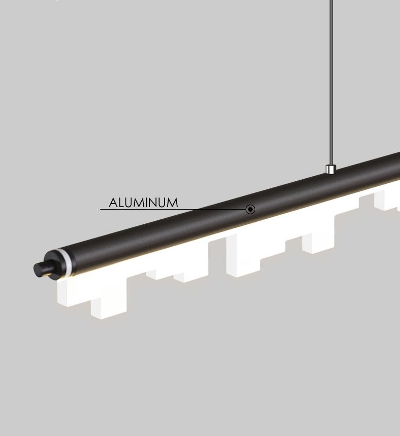 MIRODEMI® Nordic Long Bar LED Pendant Light - Modern Aluminum Acrylic Kitchen Lighting