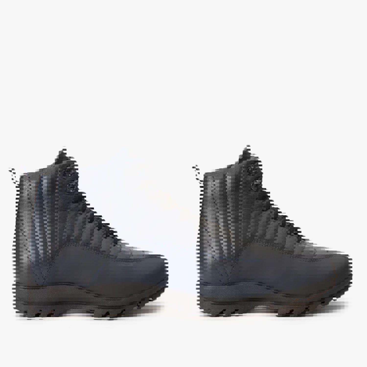 Merter Navy Blue Leather Casual Lace-Up Men Boot