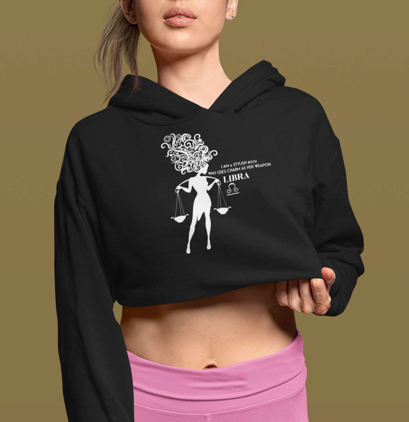 Crop Hoodie - Libra