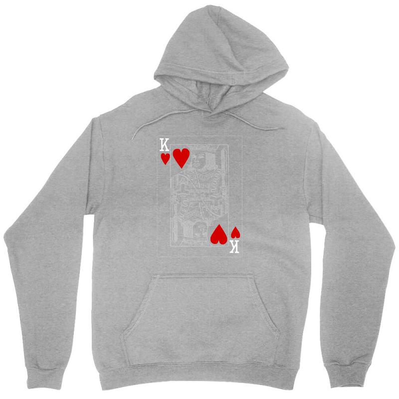 King of Hearts Playing Card Unisex Hoodie - Unique MDK ART Design