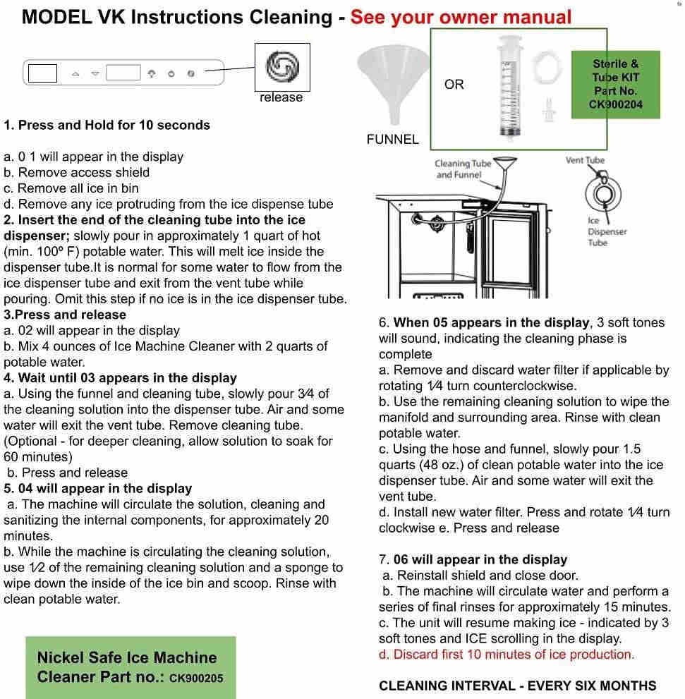 Freestanding Ice Maker Machine Cleaner (2 fl. oz / 59 ml) - Compatible with U-line, Ice-O-Matic, Jenn Air & More