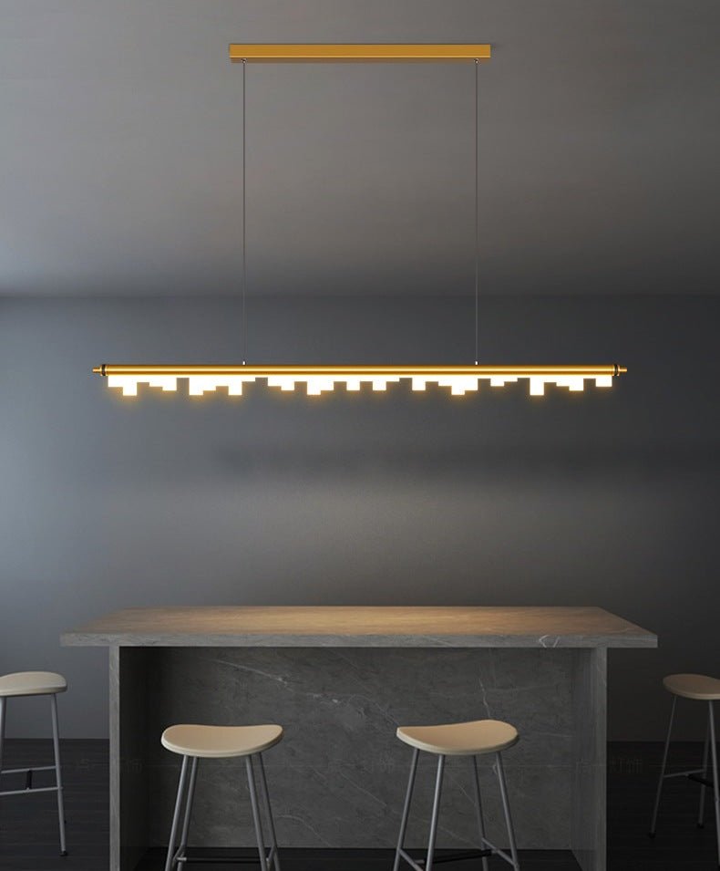 MIRODEMI® Nordic Long Bar LED Pendant Light - Modern Aluminum Acrylic Kitchen Lighting