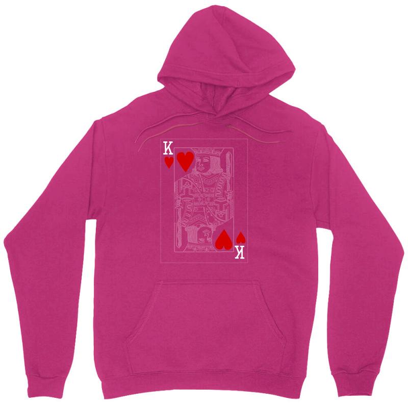 King of Hearts Playing Card Unisex Hoodie - Unique MDK ART Design