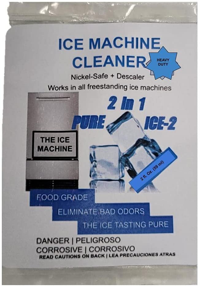 Freestanding Ice Maker Machine Cleaner (2 fl. oz / 59 ml) - Compatible with U-line, Ice-O-Matic, Jenn Air & More