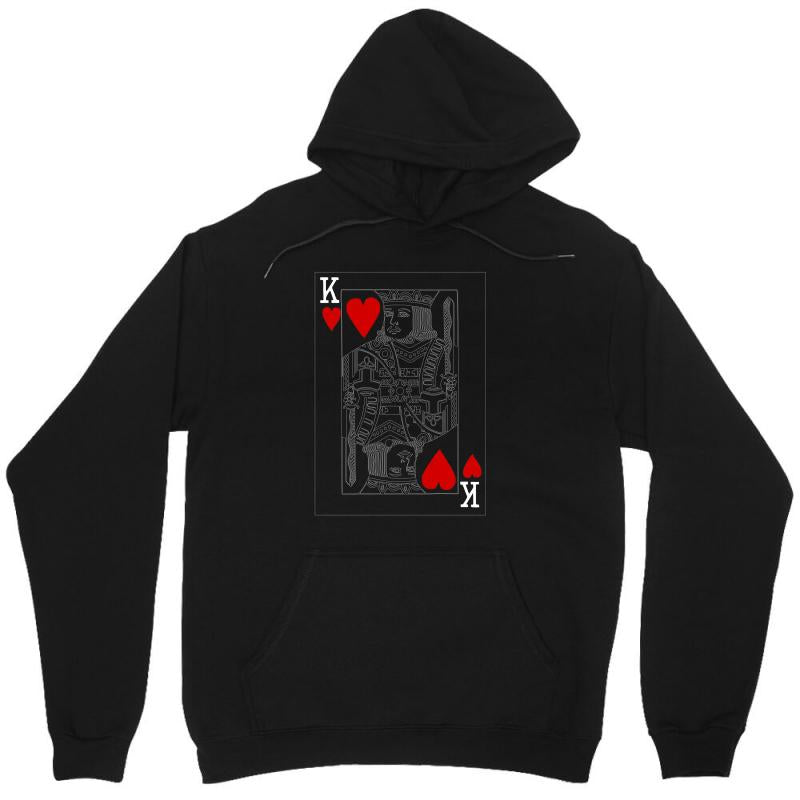 King of Hearts Playing Card Unisex Hoodie - Unique MDK ART Design