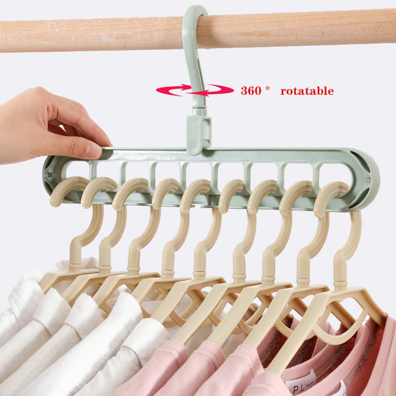 Multi-Port Clothes Hanger Organizer for Wardrobe Storage
