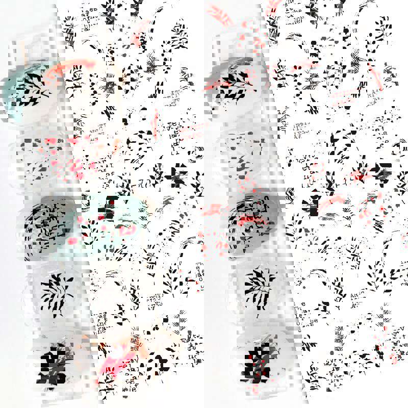 Anokhinaliza Black White Butterfly 3D Nails Sticker