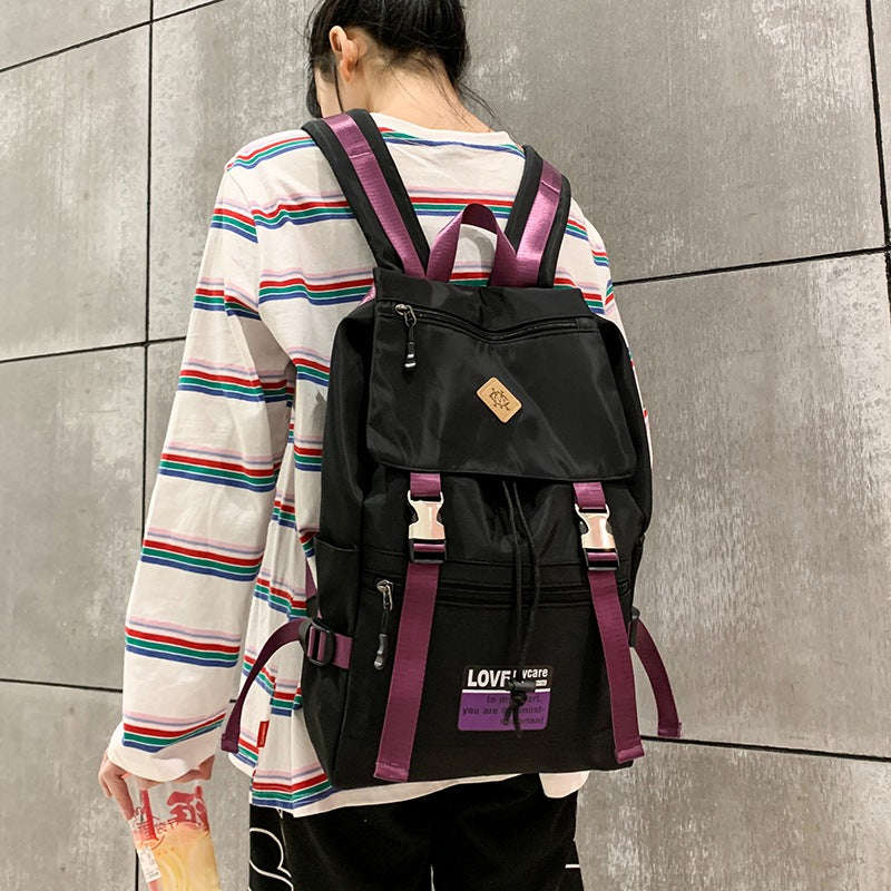 lhzstore Large Capacity Backpack for Female Middle School Students - School, Travel & Leisure Shoulder Bag