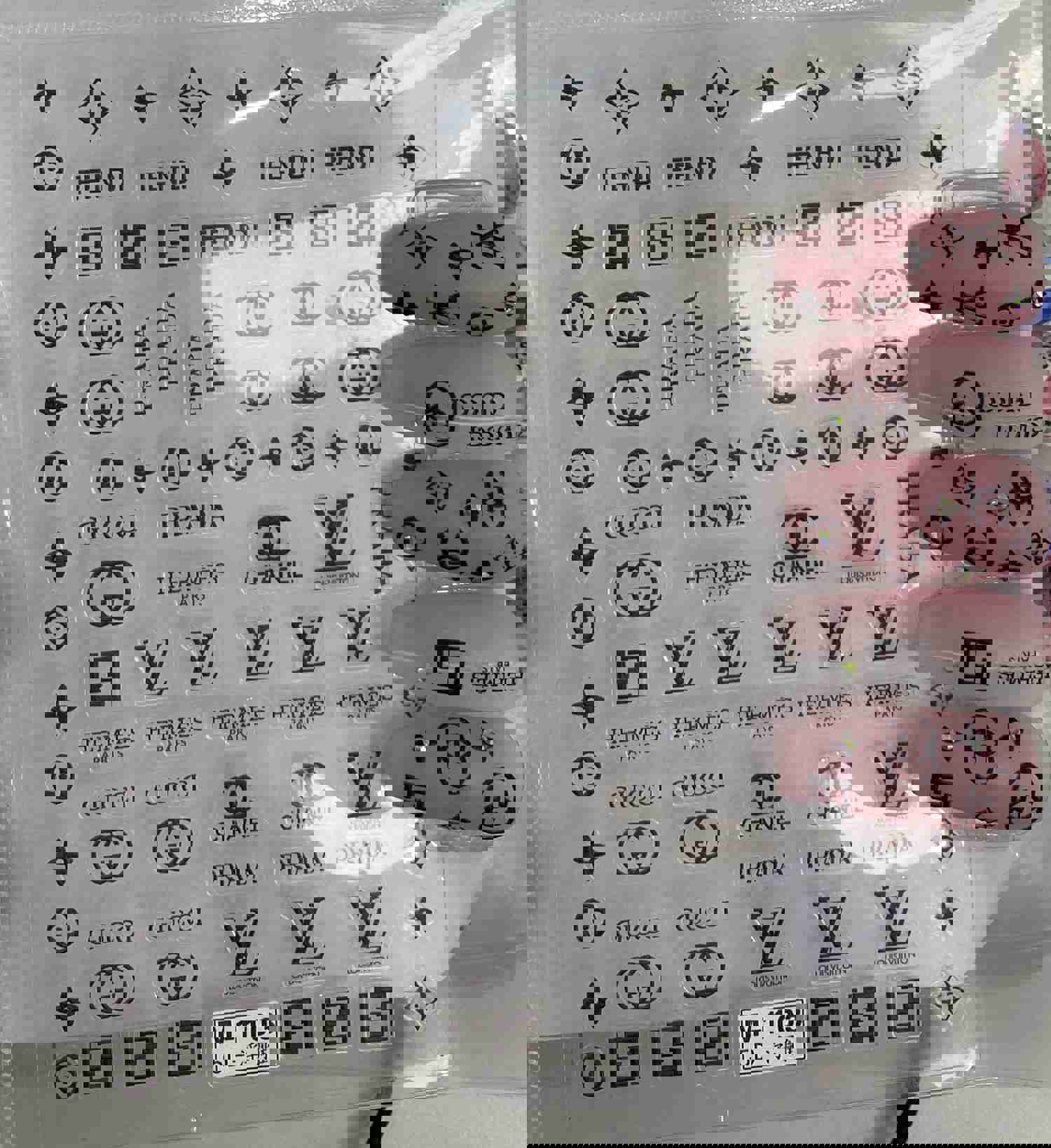 5D Luxury Designer LOGO Nail Stickers - Collection