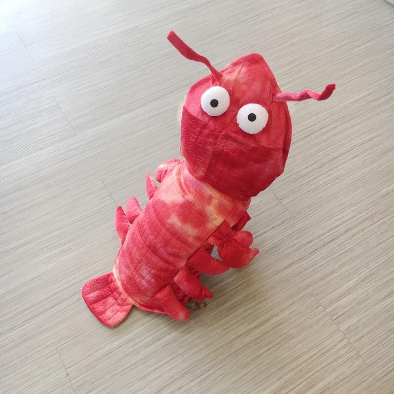 Red Cute Lobster Shape Pet Clothes for Dogs - Halloween Cosplay Costume