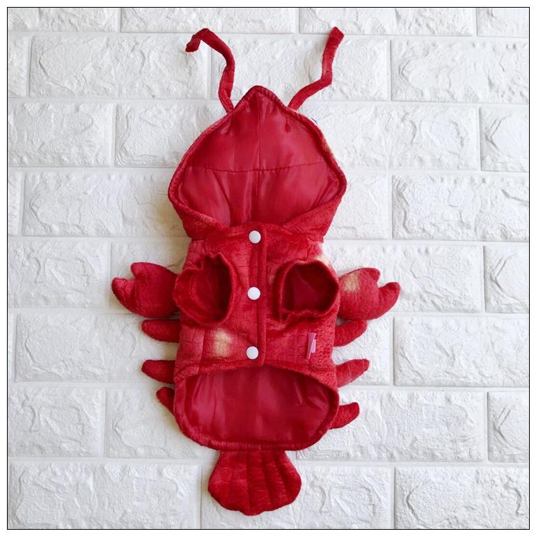 Red Cute Lobster Shape Pet Clothes for Dogs - Halloween Cosplay Costume