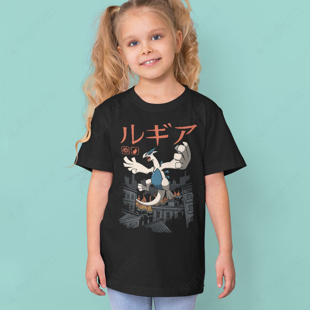 PKM Lugia Flying Psychic Kaiju Kid Custom Graphic T-Shirt