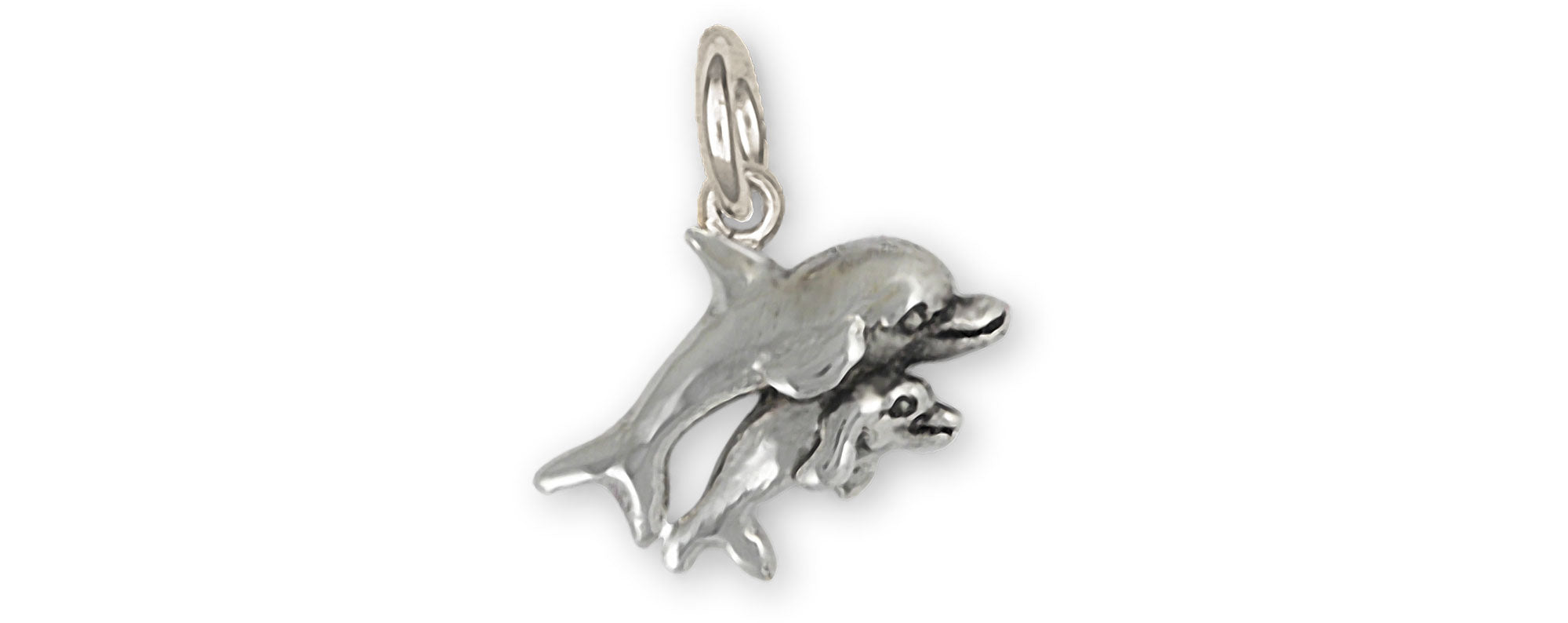 Handmade Sterling Silver Dolphin Charm Jewelry - DPH1-C