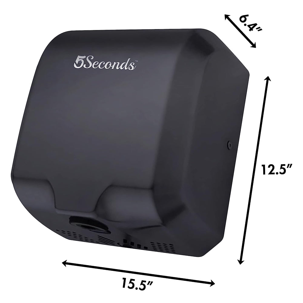 5Seconds™ Electric Hand Dryers for Bathrooms Commercial in 1800W, Stainless Steel with HEPA Filter, Touch-Free Sensor