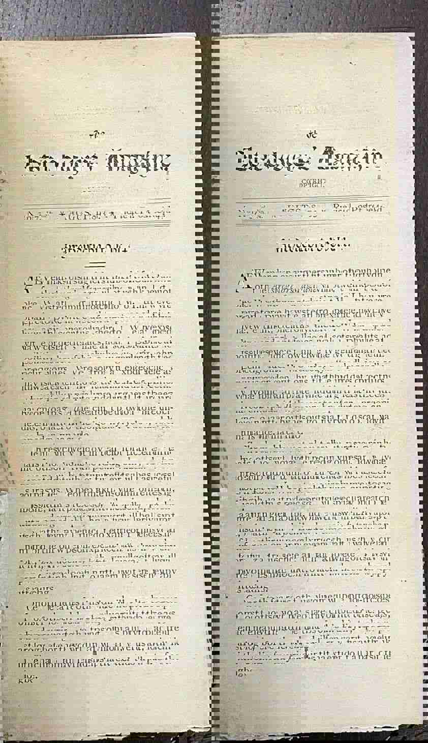 ASTROLOGERS MAGAZINE - Vol. 4, 1893-94 ALAN LEO, Entire FIRST ISSUE of Journals