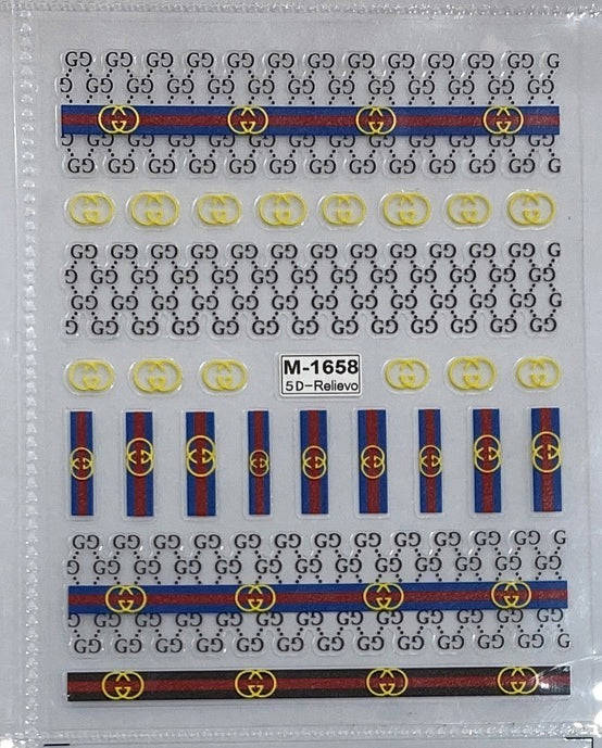 5D Luxury Designer LOGO Nail Stickers - Collection