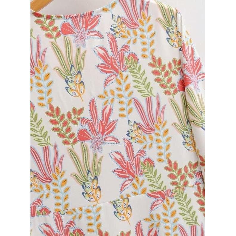 Fashion Floral Print Loose Dress