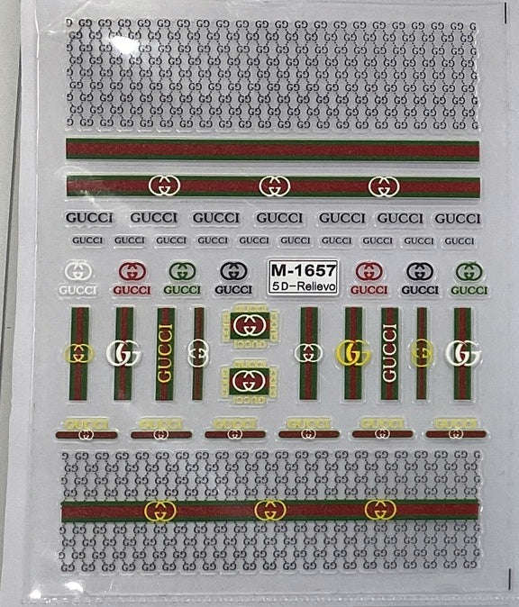 5D Luxury Designer LOGO Nail Stickers - Collection