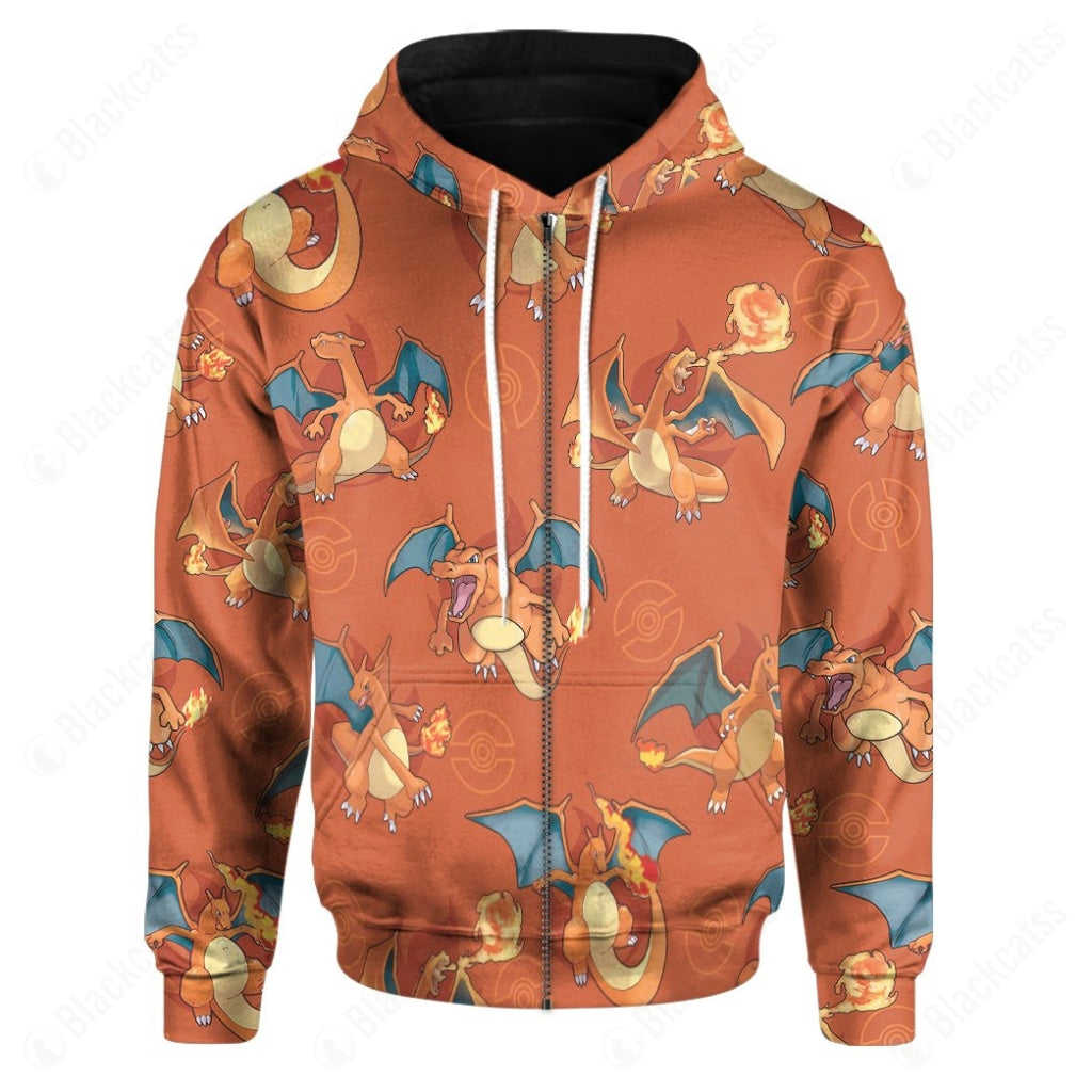 PKM Charizard Custom Hoodie Apparel