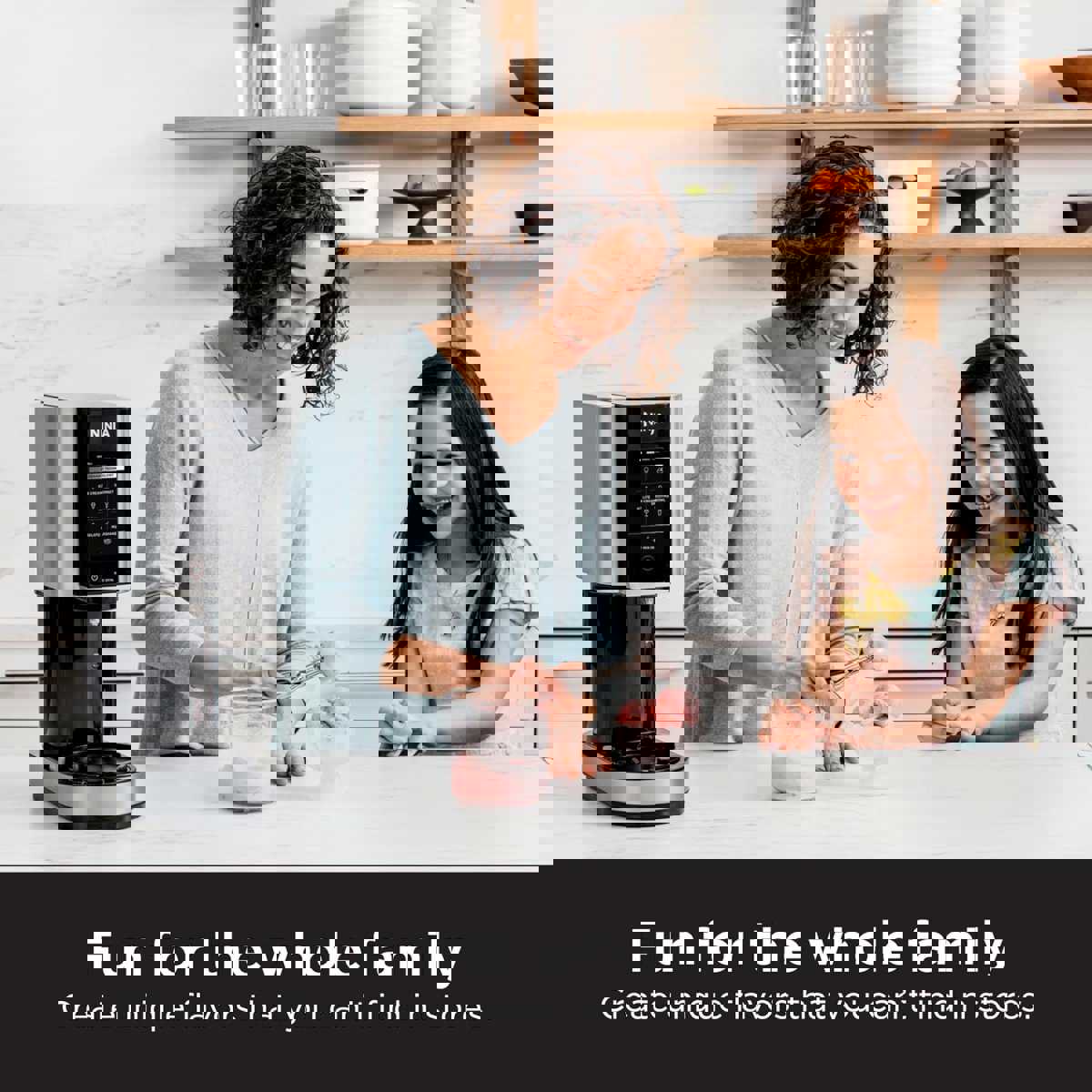 7 One-Touch Programs Ice Cream Maker with 2 Pint Containers & Lids