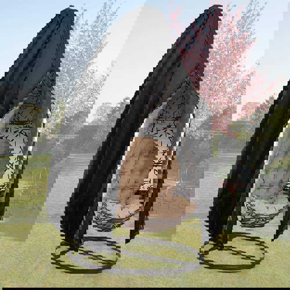 FLYMEI Upgraded Patio Hanging Chair Cover with Zipper - Waterproof, Windproof, UV Resistant