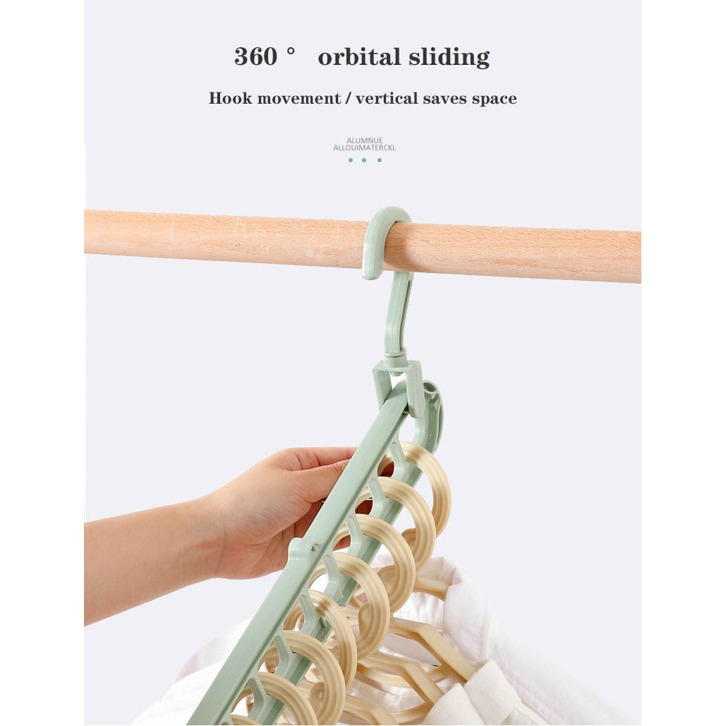 Multi-Port Clothes Hanger Organizer for Wardrobe Storage