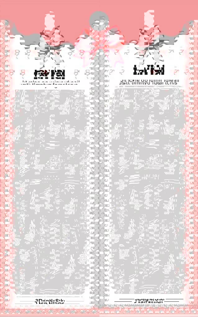 Anokhinaliza Black White Butterfly 3D Nails Sticker