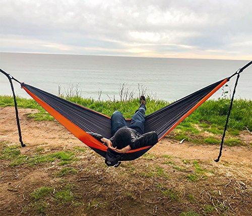 gear4U: Two Person, Double Camping Hammock with Heavy Duty Tree Straps and Accessories