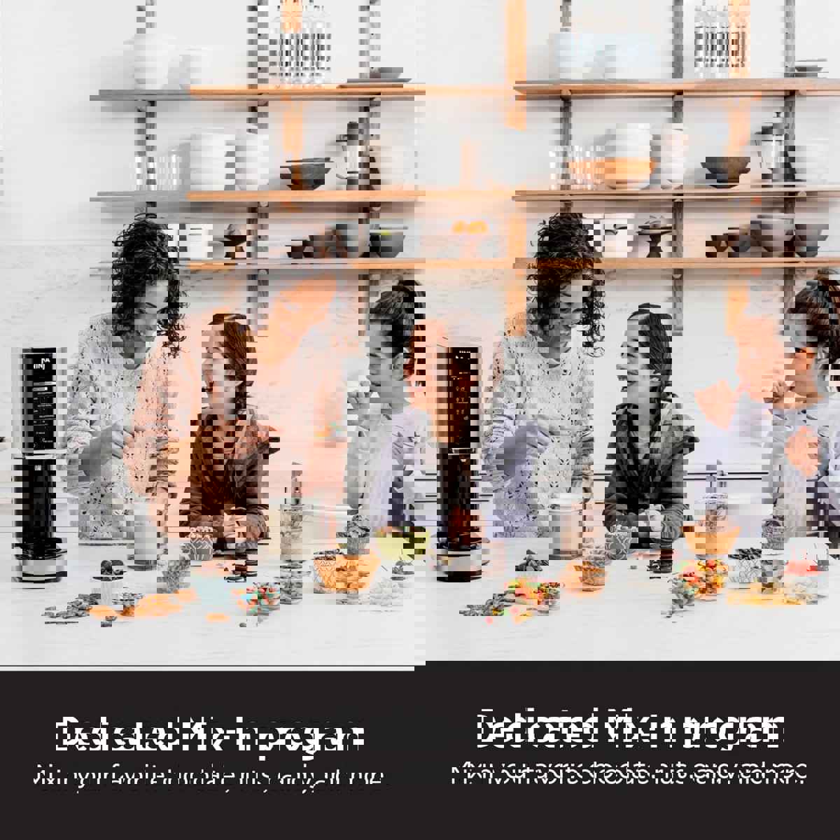 7 One-Touch Programs Ice Cream Maker with 2 Pint Containers & Lids