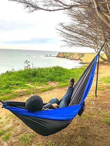 gear4U: Two Person, Double Camping Hammock with Heavy Duty Tree Straps and Accessories