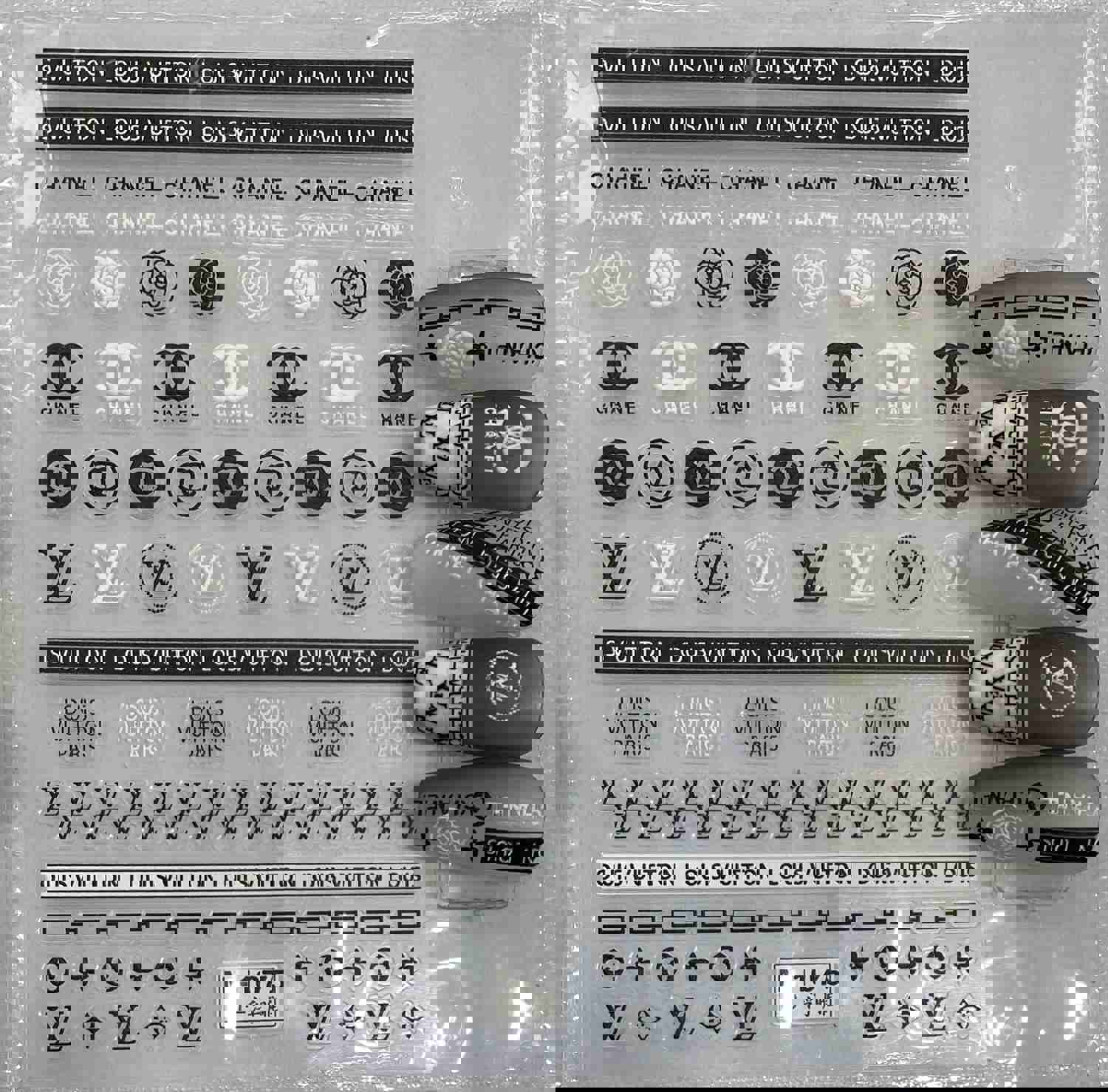 5D Luxury Designer LOGO Nail Stickers - Collection