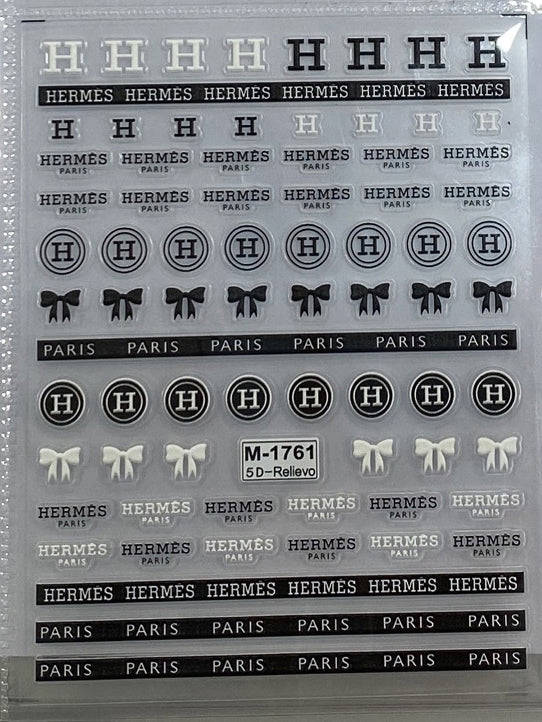 5D Luxury Designer LOGO Nail Stickers - Collection
