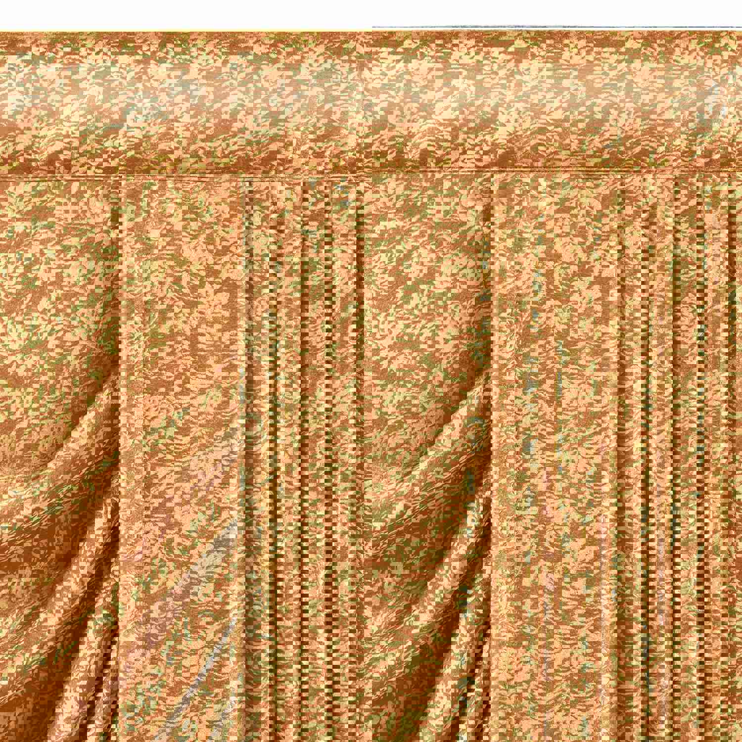 Irises Swag Valance - Classic Damask Pattern Waterfall Window Valance