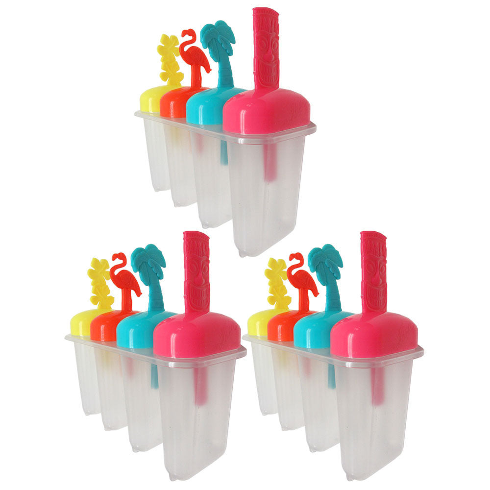 3 Packs 12pc Ice Pops Maker - DIY Frozen Yogurt & Icecream Popsicle Molds