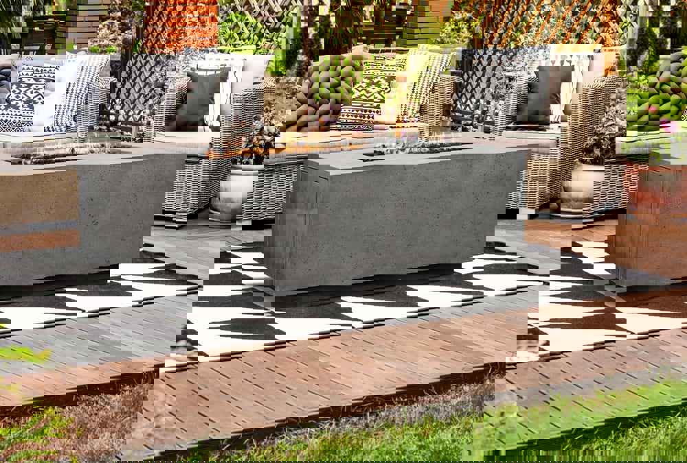 Prism Hardscapes - 68 Porto 65,000 BTU NG/LP Gas Rectangular Fire Pit Table